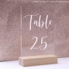 UNIQOOO 20 Pack 4" Wood Stands for Wedding Acrylic Sign, Wood Table Number Holders for 1/8 Thick Acrylic Sheets | Wedding Display Stand, Card Holder, Great for Bar Menu, Retail Sign, Party and Events