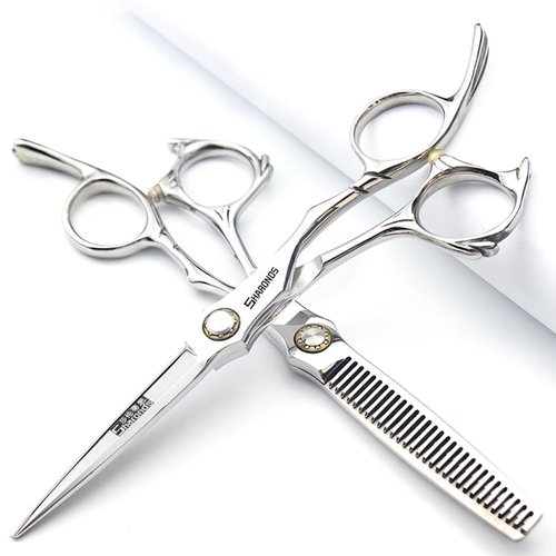 6/6.5-inch Sharonds hair clippers, professional Japanese 440C scissors, efficient scissors, scissors, comb adjuster (5.5 inch 2 Piece)
