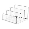 Richboom Acrylic File Sorter, 9"x6.5"x6.5", Upright File Organizer for Desk, Mail Organizer Countertop, File Holder for Letter, Document, Notebook, Clear, 3 Sections