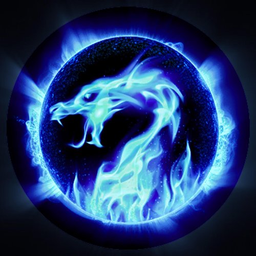 AUSTOR 7 Die DND Dice Set 7 Pieces Blue Flame Dragon Resin Dice Role Playing D and D Dice D20 D12 D10 D8 D6 D4 Sharp Edge Dungeons and Dragons Dice with Case