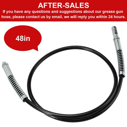 VIDABTE Grease Gun Hose W/HP Coupler 49-16-2647 for Milwaukee 2446-20 & 2646-20 Grease Gun M18 48" Grease Gun Replacement Hose
