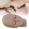 Lash Mannequin Head, Lash Practice Kit Makeup Eyelash Extension Practice Doll Head with 3 Pairs Removable Eyelids Double Layer Lashes Replaced Eyelids Training Mannequin Head