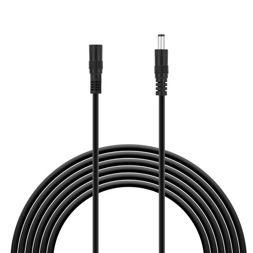 SIM&NAT LED Solderless Extension Power Cord 20AWG 10 Feet Male to Female 5.5mm x 2.1mm DC Extension Power Cable for 5050/3528 LED Strip String Light, CCTV