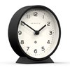 NEWGATE® M Mantel Silent Sweep Mantel Clock - 'No Tick' - A Modern Tabletop Clock - Small Clock - Living Room Clock - Office Clock - Desk Clock - Minimalist Dial (Black)