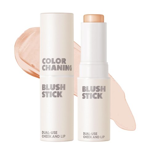 Easilydays Color Changing Blush Stick, Cream Blush for Cheeks & Lips, Dewy & Natural Nude Finish, PH Changing Moisturizing Blush Rouge, Waterproof Blusher Gel for Cheeks, Eyes, Lips, Brightening Balm, Lightweight & Long-Wearing