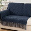 BATTILO HOME Navy Throw Blanket for Couch, Decorative Navy Blue Throw Blanket for Sofa Bed Room Decor, 50"x60"