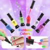 BATTOP Kids Nail Polish Set for Girls, Nail Art Kit for Girls with Nail Dryer & 2 in 1 Water Based Nail Polish & 3D Decoration & Sticker and Nail Flier - Idea Birthday Gifts for Girls 7 8 9 10 11 12