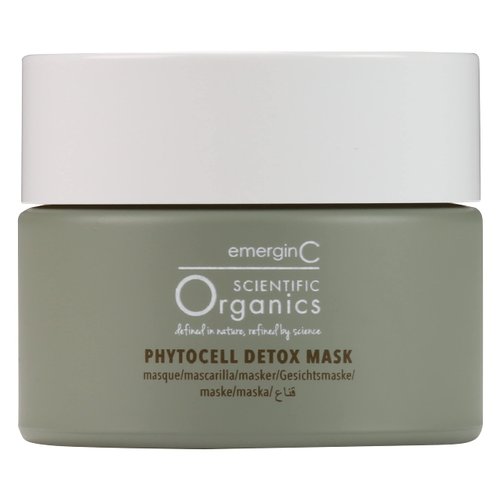 emerginC Scientific Organics Phytocell Detox Mask - Hydrating Facial Mask with French Green Clay, Seaweed + Plant Stem Cells - Draws Out Impurities + Excess Oils (1.6 oz, 50 ml)