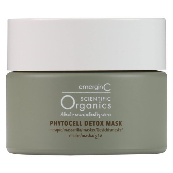 emerginC Scientific Organics Phytocell Detox Mask - Hydrating Facial Mask with French Green Clay, Seaweed + Plant Stem Cells - Draws Out Impurities + Excess Oils (1.6 oz, 50 ml)