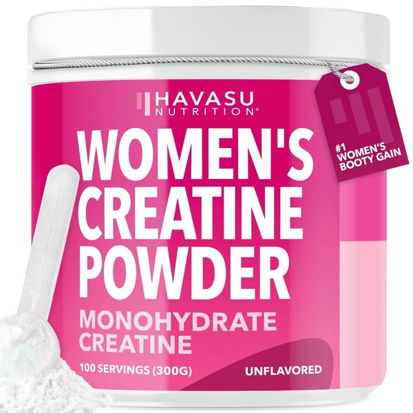 Creatine for Women With Micronized Creatine Monohydrate Powder for Post Workout Recovery Powder - Creatine for Women Booty Gain - 3g Unflavored, Non-GMO, Vegan Creatine Powder for Woman - 100 Servings