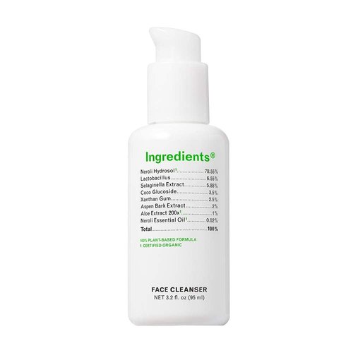 Ingredients Organic Facial Cleanser Clean Skin Care Products Soap-free Foaming Gentle Hydrating Makeup Remover for Men Women Teens Kids All Skin Types Ideal Face Wash for Sensitive Skin Acne Eczema