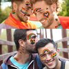 EGMBGM 132+ PCS LGBT Gay Pride Temporary Tattoos For Women Men Adults, Rainbow Temporary Tattoos Face Stickers Body Art, Bulk Flag Stripes Pride Tattoos Temporary, Rainbow Accessories For Women Pride Parade Festival