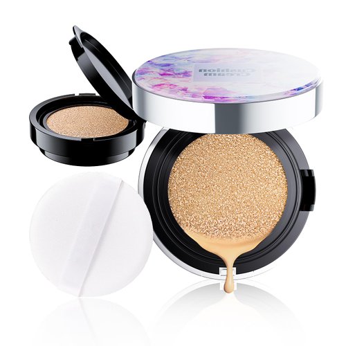 Air Cushion CC Cream, Moisturize BB Cream Makeup Long Lasting Matte Concealer for Natural Skin Radiant & Moisturizing Skin, All-Day Hold (Natural)