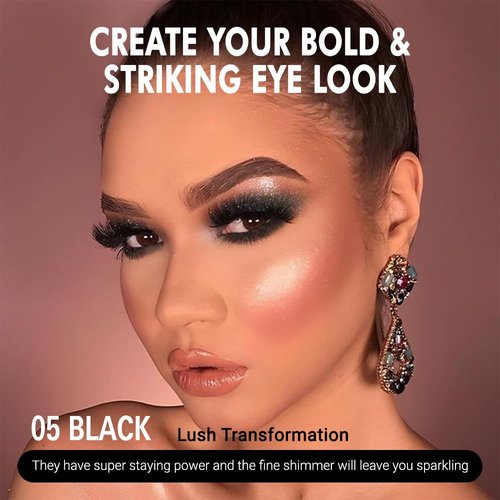 FeiCuiYun Monochrome Eyeshadow, Matte eyeshadow singles, Matte nude eyeshadow, Neutral Matte Pressed Powder Single Vegan Eyeshadow; Talc, Paraben & Cruelty Free, (Black)