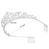 Birthday Tiaras and Crowns for Women Princess Girls Bridal Wedding Prom Queen Pageant Crystal Fashion Headbands with Combs Silver
