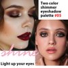 FeiCuiYun Double color eye shadow, Eyeshadows Creamy, high pigment eye makeup palette, matte shimmer metal eye shadow powder, Blendable, Ultra-Pigmented, Easy to Apply, Matte & Shimmer, (05)