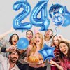 Balloons,11 pcs Foil Balloons 17 Year Old for 17th Birthday Party Supplies Decoration，Confetti Balloon Kids Party Balloons Birthday Party Supplies 17 Years Old Birthday Balloon for Kids (17th, Blue)