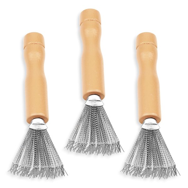 3PCS Haribrush Cleaner, Hair Brush Cleaner Tool with Premium Wood and Metal, Efficient Cleaning Tool for Removing Hair Knots and Impurities, Cleaner Tool for Hair Salon, Home, Pets and Individual Use