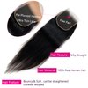 5x5 HD Lace Closure, Ultra-thin Invisible HD Lace Closure Tiny Single Knot Pre-Plucked with Baby Hair 12A Grade Brazilian Virgin Straight Hair Undetectable Melted Lace Closure Human Hair 16 Inch