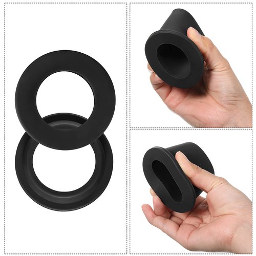 Outus 2 Pieces Patio Table Umbrella Hole Ring Umbrella Cone Wedge Plug Umbrella Stabilizer Sleeve for 2 to 2.5 Inch Patio Table Hole and 1.5 Inch Pool Umbrella Adapter