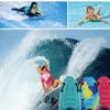 Inflatable Body Surfing Float Board Surf Rider for Slip and Slides Pool Water Game Portable Dual Boogie Board Wave Bodyboard Water Beach Fun Toy Double-Color Design for Kids and Adult 3020Inch