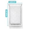 American Baby Company 3 Pack Fitted Mini Crib Sheet 24" x 38", Soft Breathable Neutral 100% Cotton Jersey Portable Sheet, Gray Star/Zigzag, for Boys and Girls, Fits Most Pack N Play Mattresses