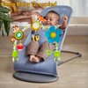 Baby Stroller Arch Mobile, Adjustable Musical Cirb Mobile Toys with Universal Clamps, Versatile Activity Toy Bar for Baby Bouncer Infant Car Seat Toys Stroller Toys Mobile for Bassinet Crib - Orange