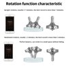LOQATIDIS Precision Metal Spinning Top, Spin Smooth for A Long Time, Best Spin Time Over 8 Minutes, Perfect Balance Well Made EDC Desktop Gyro Toys for Adults | Unique Gift (Silver)