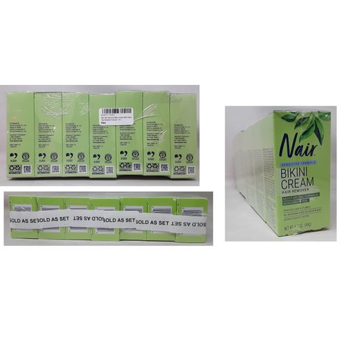 Nair Hair Remover Bikini Cream With Green Tea Sensitive Formula 1.70 oz (Pack of 7)