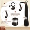 SOFEIYAN Long Braid Ponytail Extension with Hair Tie Straight Sleek Braid Pony Tail Fluffy Natural Soft Synthetic Hairpieces