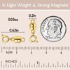 OHINGLT Magnetic Necklace Clasps and Closures,Gold and Silver Plated Jewelry Clasps Converters for Bracelet Necklaces Chain