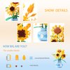 LUKHANG Sunflower Building Blocks Set Flower Bouquet with Vase for Adults Building Toys for Girls Boys Home Decor - 559PCS 12+