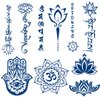 Semi-permanent Temporary Tattoos Sticker 6-Sheet 2 Weeks Long Last Lotus Flower Tattoos,Plant-Based Ink Infinity Waterproof Tattoo Stickers