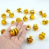 Saktopdeco 1.2 Inch Wool Felt Bees for Crafts Bulk Bumble Bee Plush Decor for Baby Shower Decorations Gift Holiday Wreath DIY Crafts (20 PCS)