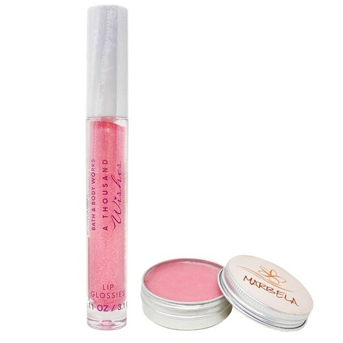 Bath & Body Works A Thousand Wishes Lip Gloss with a Natural Straberry Lip Balm
