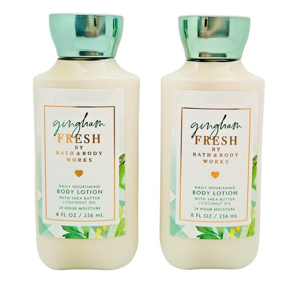 Bath and Body Works Body Lotion, Set of 2, 8oz Each (Gingham Fresh)