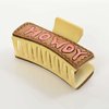 Merbaa Cowhide Howdy Hand Tooled 9cm Patch Hair Claw Clips Cowgirl Fashion Tooled Leather Clip for Long Short Curly Hair Matte Claw Clip Cowgirl Accessories