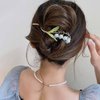 2 PCS Bellflower Hair Claw Clips, Vintage Non Slip Twist Hair Barrette Claw Clamp Hair Styling Accessories for Women Ladies