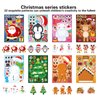 32 PCS Christmas Stickers for Kids Make-a-face Sticker Make Your Own Characters Mix and Match Sticker Sheets with Full Body Design Christmas Gift Stickers for Craft, Christmas Goodie Stocking Stuffers