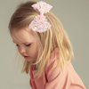 PRETTYLIFE Shiny Sequins Hair Bows for Girls, 4 Pieces Pink Style Glitter Mesh Alligator Hair Clips Accessories 4.7" for Kids Teens (Style-1)