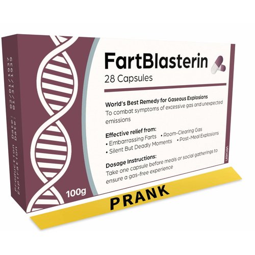 Funny Prank Pill Box, Gag Gifts for Men Women, 20th 30th 40th 50th 60th 70th Birthday Gifts for Him, Birthday Gift Hamper for Her, Secret Santa, Stocking Filler, Silly Present (Fart) FartBlasterin