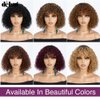 DÉBUT 10 Inch Water Wave Bob Wig with Bangs Human Hair Short Bob Curly Wigs Wear and Go Bangs Bob Glueless Wig 150% Density 1B Color