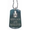 Hat Shark Keep Calm and Save Lives Medical Staff - Military Dog Tag, Luggage Tag Metal Chain Necklace