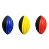 LMC Products Mini Football 3-Pack - 5” Spiral Foam Football Small Footballs for Kids - Mini Footballs 3-Pack - Soft, Easy Grip Toddler Football (Red, Yellow, Blue)