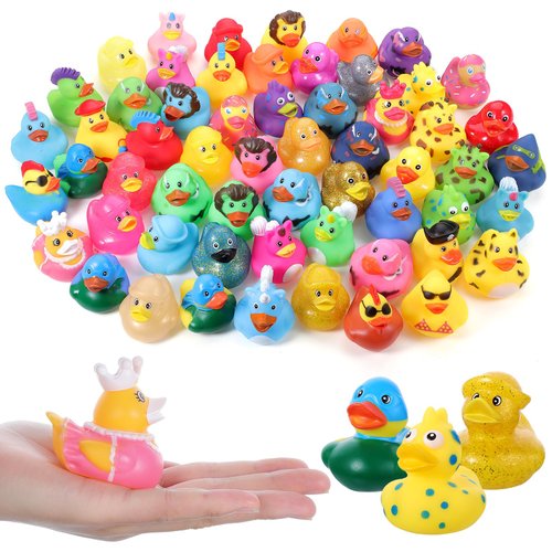 30 Pcs Rubber Ducks Assorted Plastic Rubber Ducks for Cruise Ducks Ducking Bath Toys Ducks Party Favors Beach Pool Activity Cruise Ships Hiding for Kids Teens
