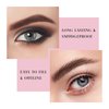Music Flower Double Ended Eyebrow Pencil, Waterproof Natural Brow Enhancing Pen, Long lasting Eye Makeup, Pack of 1, Dark Brown