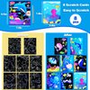 JUNQIU Scratch Art for Kids, Ocean Animals Black Rainbow Scratch Art Paper Set-Arts and Crafts Kits & Supplies, Party Games & Activity, Gifts for Toddlers Girls & Boys Birthday Christmas