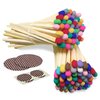 4" Rainbow Matches (100 Count, with Striking Stickers Included) | Decorative Unique & Fun for Your Home, Gifts, Accessories & Events | Premium Long Wood Safety Matches by Thankful Greetings