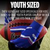 Franklin Sports Youth Football Receiver Gloves - Shoktak Youth Gloves - Kids Football Receiver Gloves - High Grip Football Gloves for Kids - Black/Royal - Youth Medium