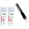 Retro Hair PASTE for All Hair Types, Shaping & Piecing (w/ Sleek Premium Carbon Teasing Comb) Hold & Shine like gel, pomade, cream, clay (3.5 oz / 100 g (PACK OF 2))